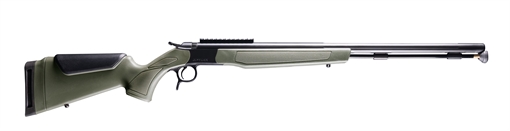 CVA Optima 50 Cal 26" Black Nitride Fluted Barrel, 0 MOA Picatinny Rail, Black Steel Receiver, Fixed OD Green Synthetic Stock PR2048NM