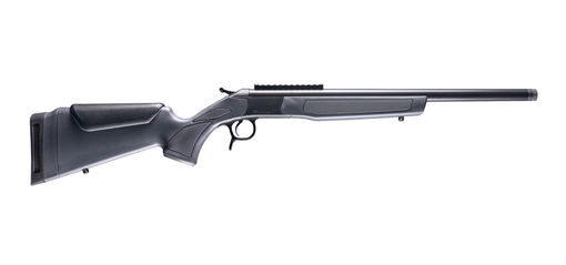 CVA Scout Compact 300 Blackout 1rd 16.50" Blued Threaded Barrel, Blued Receiver w/Picatinny Rail, Adj Comb & LOP Black/Gray Synthetic Stock CR4446