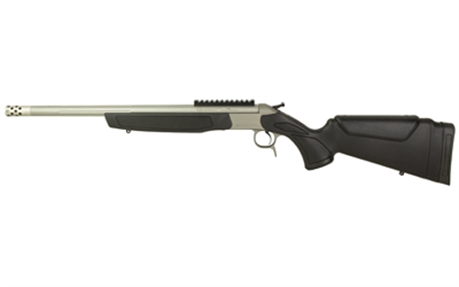 CVA Scout Gen 3, Take-Down, Single Shot Rifle, 44 Magnum, 20" Threaded Barrel, Stainless Steel Finish, Synthetic Stock, Black, Ambidextrous, Scope Rail, Muzzle Brake, 1 Round CR4444S