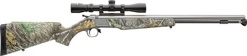 CVA Wolf w/Optic 50 Cal 24" Stainless Steel Barrel & Drilled & Tapped Stainless Steel Receiver, Fixed Realtree Edge Synthetic Stock, KonusShot 3-9x32mm PR2118SSCP