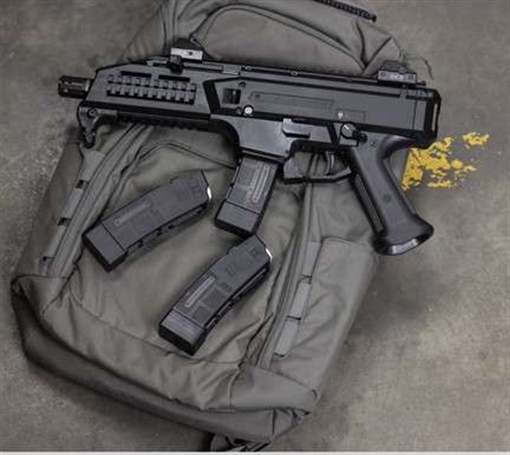 CZ SCORPION EVO 3 S1 HGA 9MM 7.75 BBL 1/2X28 FLASH CAN BLK 3/20RD MAGS W BACKPACK 91342