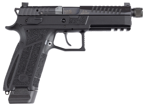 CZ USA P-09 F NOCTURNE SUPPRESSOR-READY 9MM 5.3IN BARREL 21RD 1/2X28 OPTICS-READY BLACK POLYMER FRAME NITRIDE SLIDE SWAPPABLE SAFETY/DECOCKER 3 BACKSTRAPS 91671