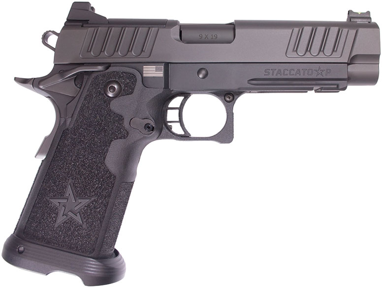 Staccato P 2011 Optic Ready Pistol 12-1200-000103, 9mm, 4.4" DLC Bull Barrel, Steel Frame, DLC Black Finish, 17 Rds