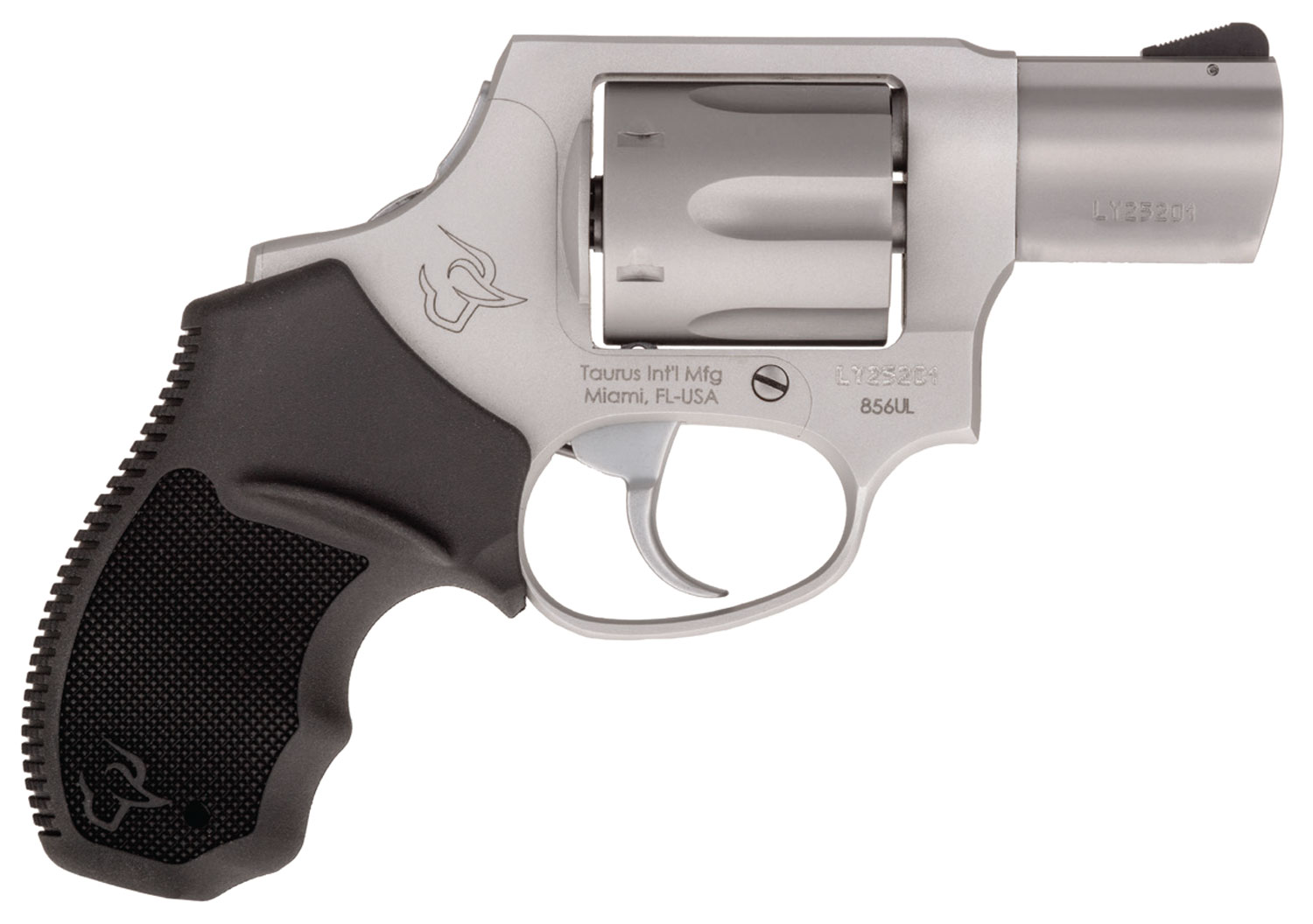 Taurus 856 Ultra-Lite Revolver 2856029ULCH, 38 Spl +P, 2", Black Rubber Grip, Matte Stainless Finish, 6 Rd