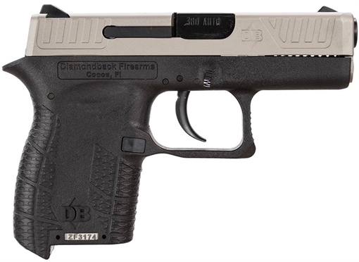 Diamondback DB380 Micro-Compact Double 380 Automatic Colt Pistol (ACP) 2.8" 6+1 Black Polymer Grip/Frame Grip Nickel Boron 815875011033