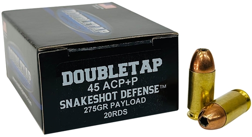 Double Tap DT SnakeShot Handgun Ammunition .45 ACP(+P) 275gr JHP 20/ct 45ASS20