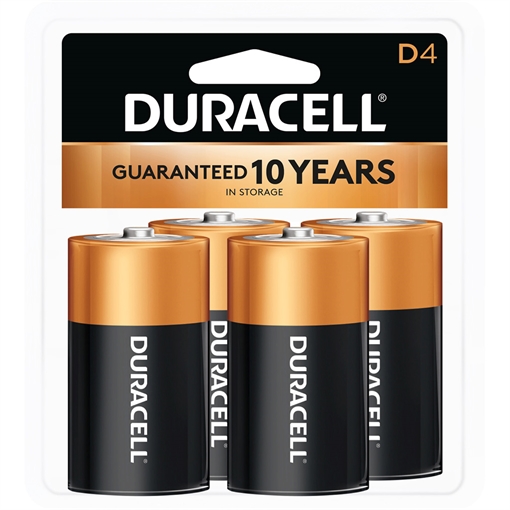 Duracell Duracell Coppertop Batteries D 4 pk. 041333430010