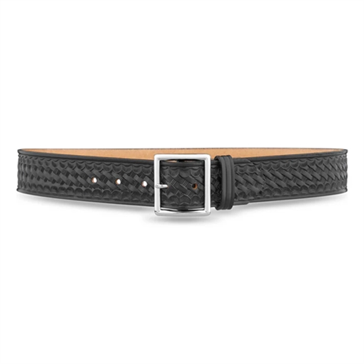 Dutyman 1-3/4"" Basketweave Leather Garrison Belt with Nickel Buckle 1621-48-9031