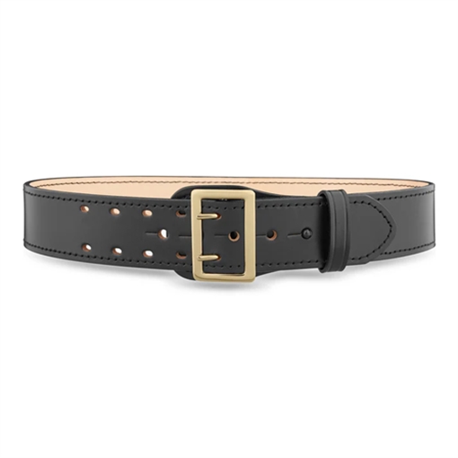 Dutyman 2-1/4"" Plain Leather Sam Browne 2-Row Stitch Duty Belt with Gold Buckle 1011-34-9002