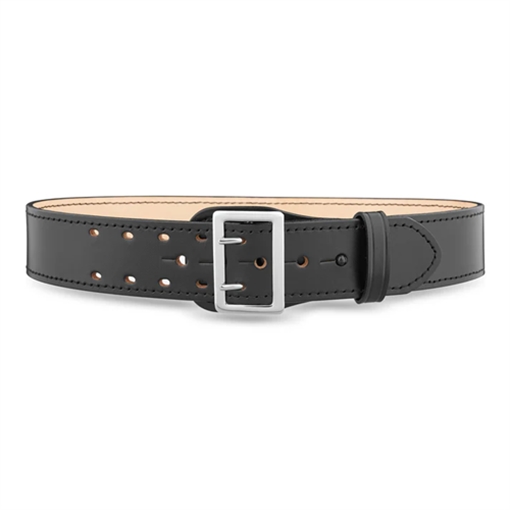 Dutyman 2-1/4"" Plain Leather Sam Browne 2-Row Stitch Duty Belt with Nickel Buckle 1011-40-9001