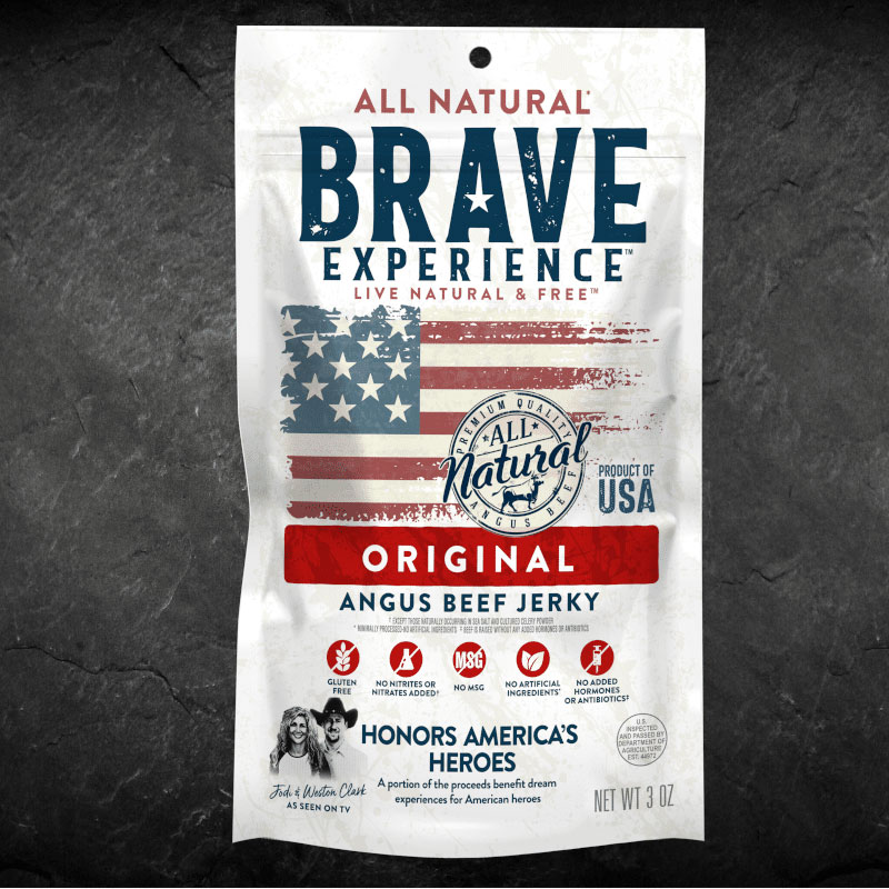 Brave Experience All Natural American Angus Original Beef Jerky, 3oz (WM723)