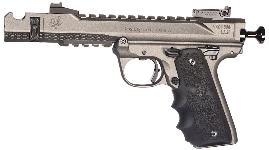 Volquartsen Black Mamba Pistol VF4M-0064, 22 Long Rifle, 4.5", Hogue Grip, Tungsten Finish, 10 Rds