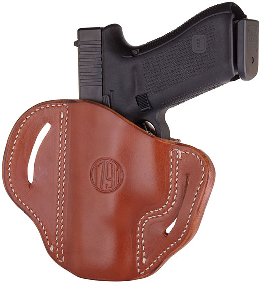 1791 Gunleather Optics Ready Belt Hoster, Classic Brown, Right Hand, Multifit Size 2.4 (ORBH24CBRR)