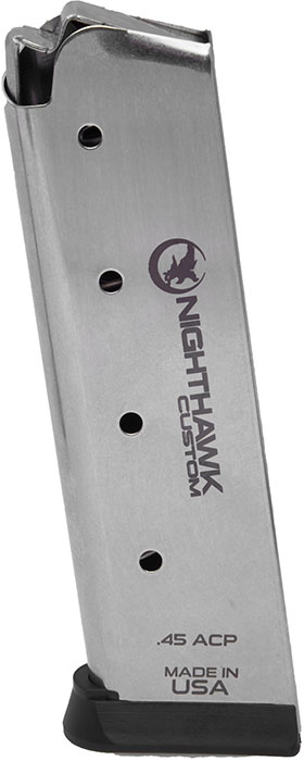 Nighthawk Custom 1911 Magazine, 45 ACP, Nickel Plated, 8 Rds (MG0042)