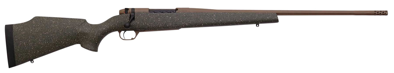 Weatherby Mark V Weathermark LT Rifle MWL05N653WR8B, 6.5-300 Weatherby Mag, 26", Green/FDE Stock, FDE Finish, 3 Rds