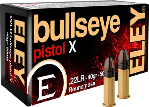 ELEY AMERICAS BULLSEYE PISTOL 22LR 40GR ROUND NOSE 50 PACK 04110