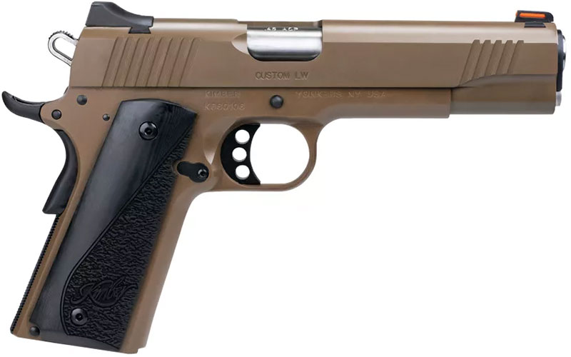 Kimber Custom LW TBM9 Pistol 3700614, 9mm,5", Black Linen Micarta Grips, Tru-Tan Finish, 8 Rds
