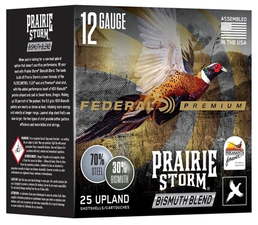 Federal Prairie Storm Bismuth Blend Shotshells 12ga 3" 1-1/4oz 1500 fps #3&4 25/ct PFBX142 34 PFBX14234
