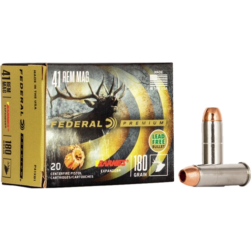 Federal Federal Premium Pistol Ammo 41 Rem. 180 gr. Barnes Expander 20 rd. P41XB1