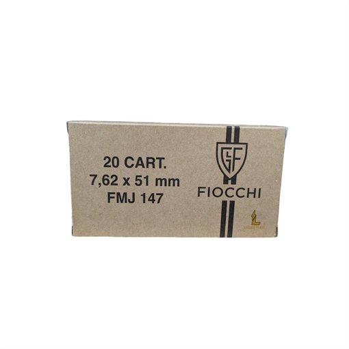Fiocchi Range Dynamics Rifle Ammunition 7.62x51mm 147gr FMJ 2790 fps 20/ct 762X51