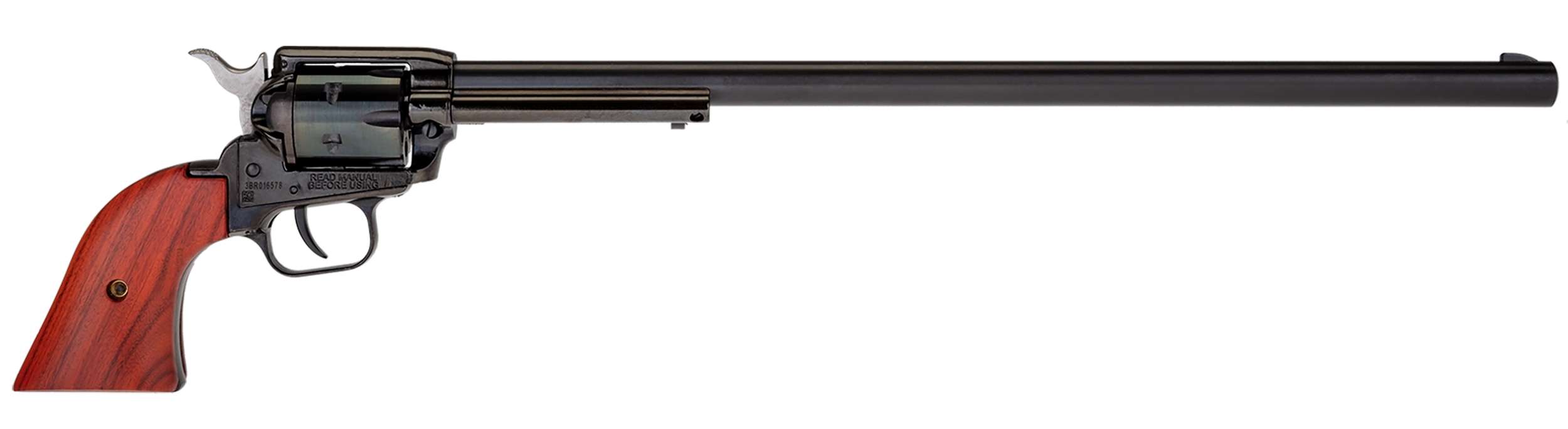 Heritage Rough Rider Single Action Rimfire Revolver RR22B16, 22 LR, 16", Cocobolo Grip, Black Finish, 6 Rd