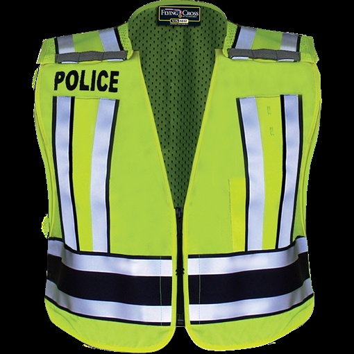 Flying Cross Pro Series Hi-Vis Safety Vest w/ Navy Band & POLICE Lettering - LAPD Navy 71500P 86 2XL N/A