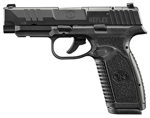 FN America Reflex MRD XL, Semi-automatic Pistol, Polymer Frame, Internal Hammer Fired, Single Action Only, Micro Compact, 9MM, 3.8" Cold Hammer Forged Barrel, PVD Finish, Black, Optics Ready, Non-Manual Safety, Tritium Front Sight, U-Notch Rear Sight, 2 Ma