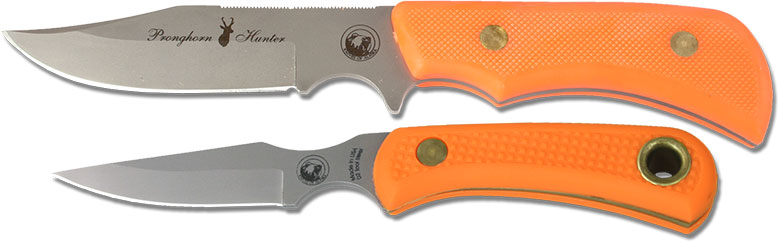 Knives of Alaska Pronghorn Hunter/Cub Bear Combo Fixed Blade Knives, Orange Suregrip (00200FG)