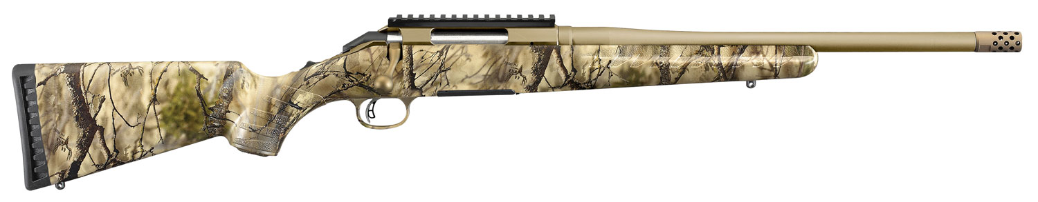 Ruger American Bolt Action Rifle 36924, 6.5 Creedmoor, 16.10", Camo Synthetic Stock, Bronze Cerakote Finish, 4 Rds