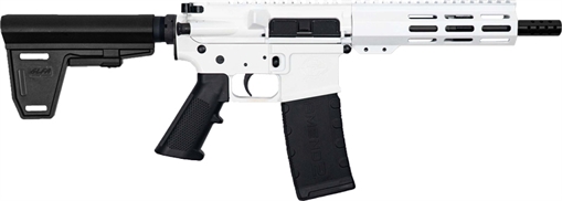 Great Lakes Firearms AR-15 223 Wylde 30+1 7.50" Black Nitride Threaded Barrel, M-LOK Handguard, White Cerakote Aluminum Receiver w/Picatinny Rail, Black Polymer Mil-Spec Grip GL15223PB WHT