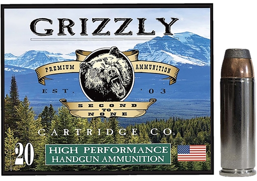Grizzly Ammo 45Colt+P 300gr Bonded Flat Point 20 Per Box/10 Case GC45C+P10