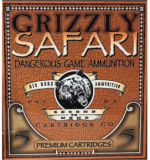 Grizzly Ammo 450Rigby 500gr Solid Brass 5 Per Box/10 Case GC45RG5