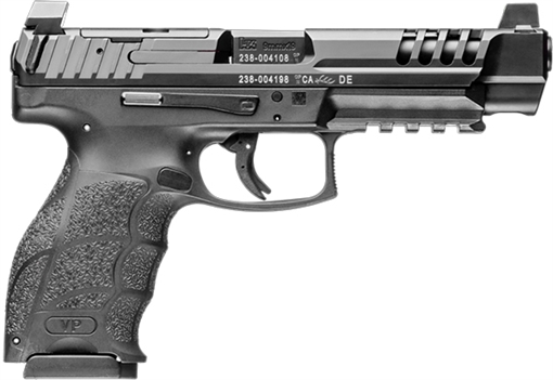 HK VP9L SCS 9mm Luger 10+1 5" Black Polygonal Rifled Barrel, Long/Lightening Cuts/Optic Cut SCS Steel Slide, Polymer Frame w/Picatinny Rail, Black Interchangeable Backstrap Grip 81000878