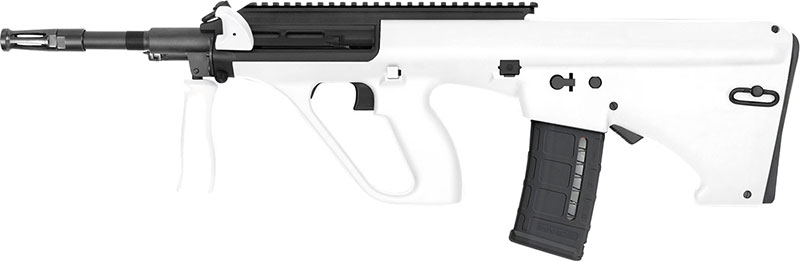Steyr Arms AUG A3 M1 NATO Semi-Auto Rifle AUGM1WHINATOEXT, 5.56 NATO, 16", White Fixed Bullpup Stock, Black Rec, 30 Rds