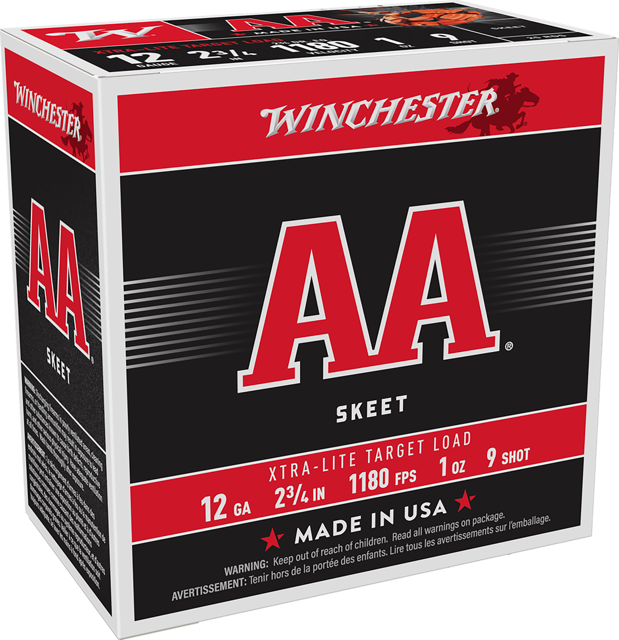 Winchester Ammo AA Xtra-Lite 12 Gauge 2.75" 1 oz #9 Shot 25 Rd - Box or Case