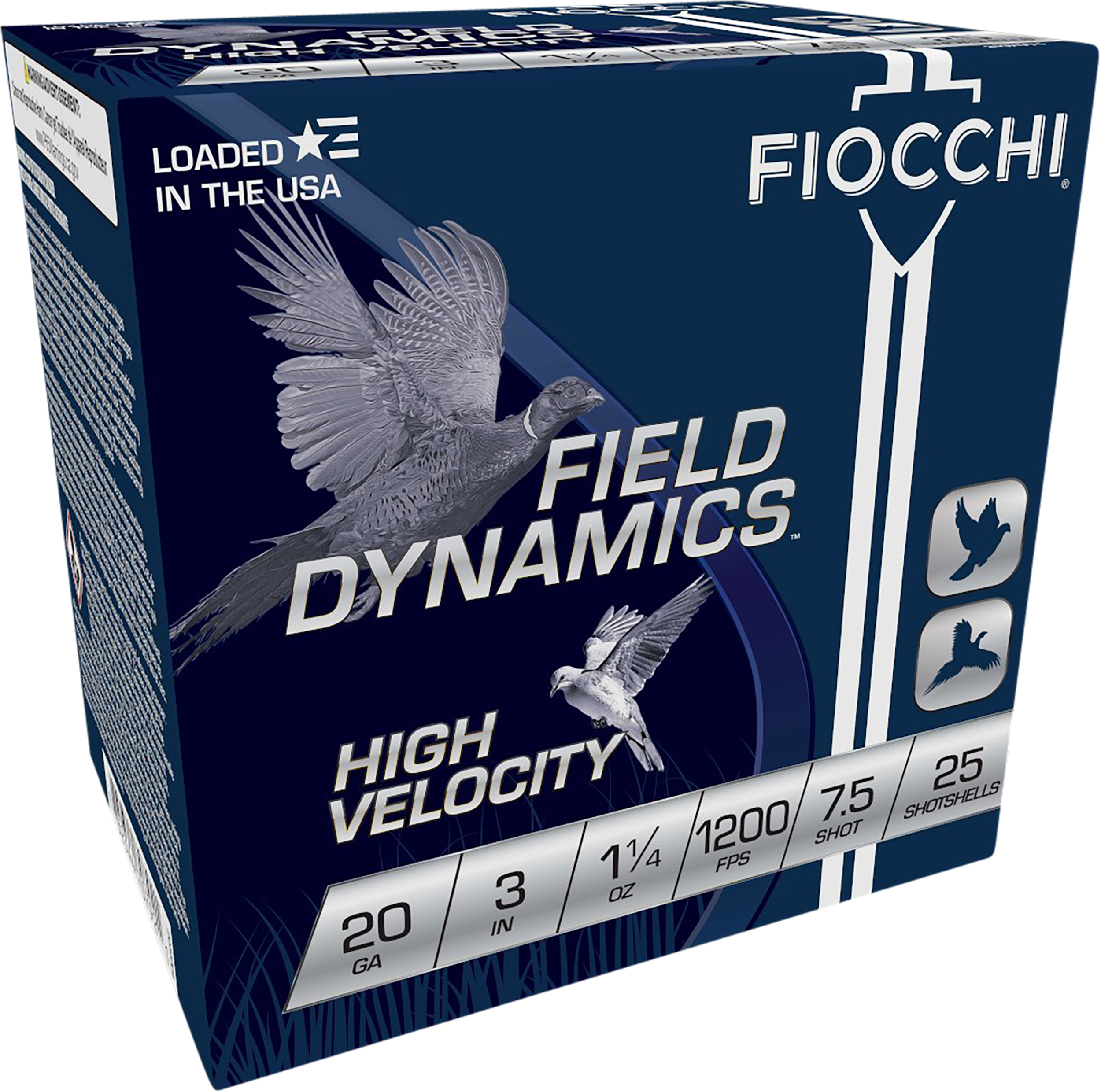 Fiocchi Field Dynamics High Velocity 20 Gauge 3" 1-1/4oz #7.5 Lead Shot - Box or Case