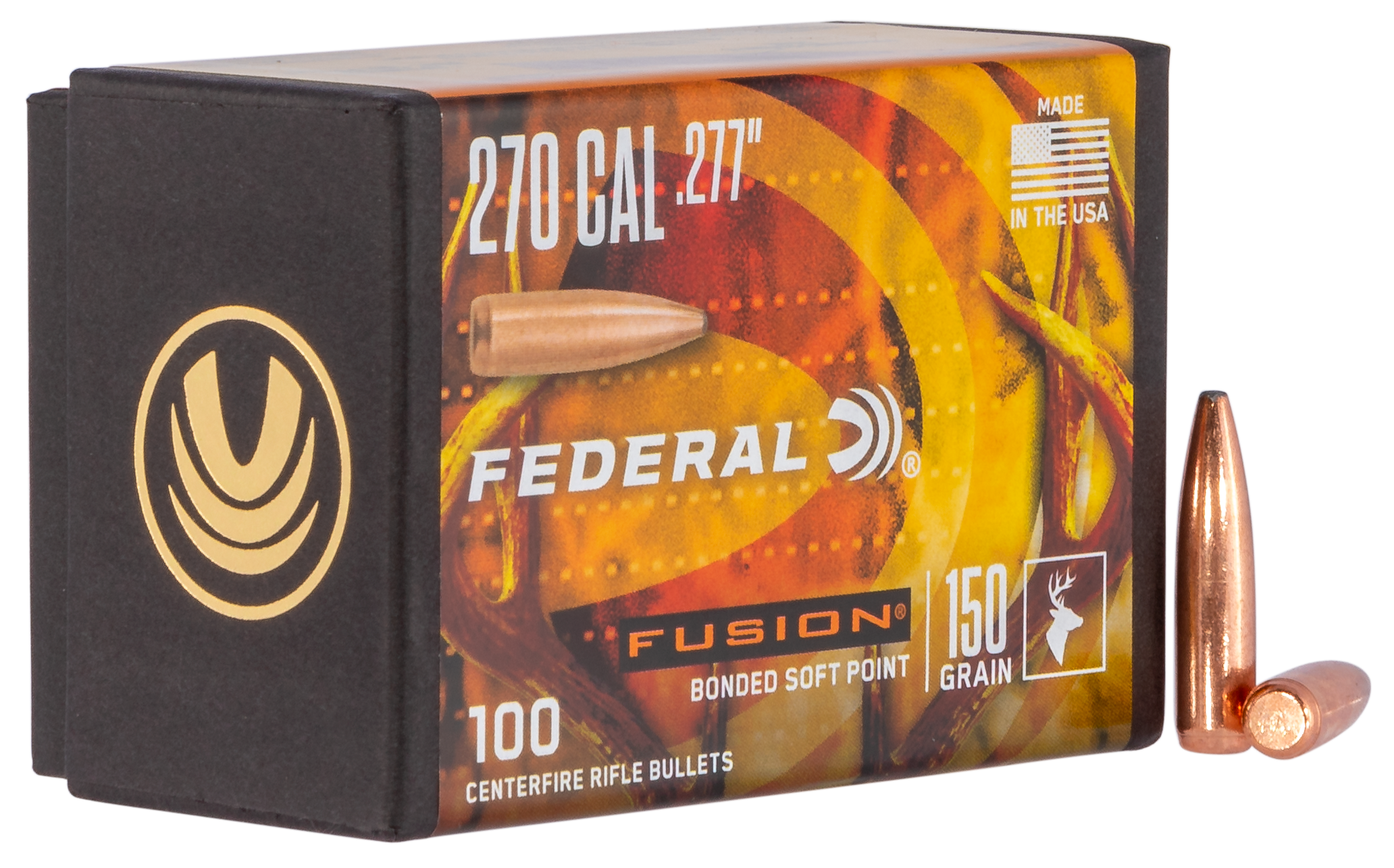 Federal Fusion Component .270 Cal .277 150gr Fusion Soft Point Reloading Bullets