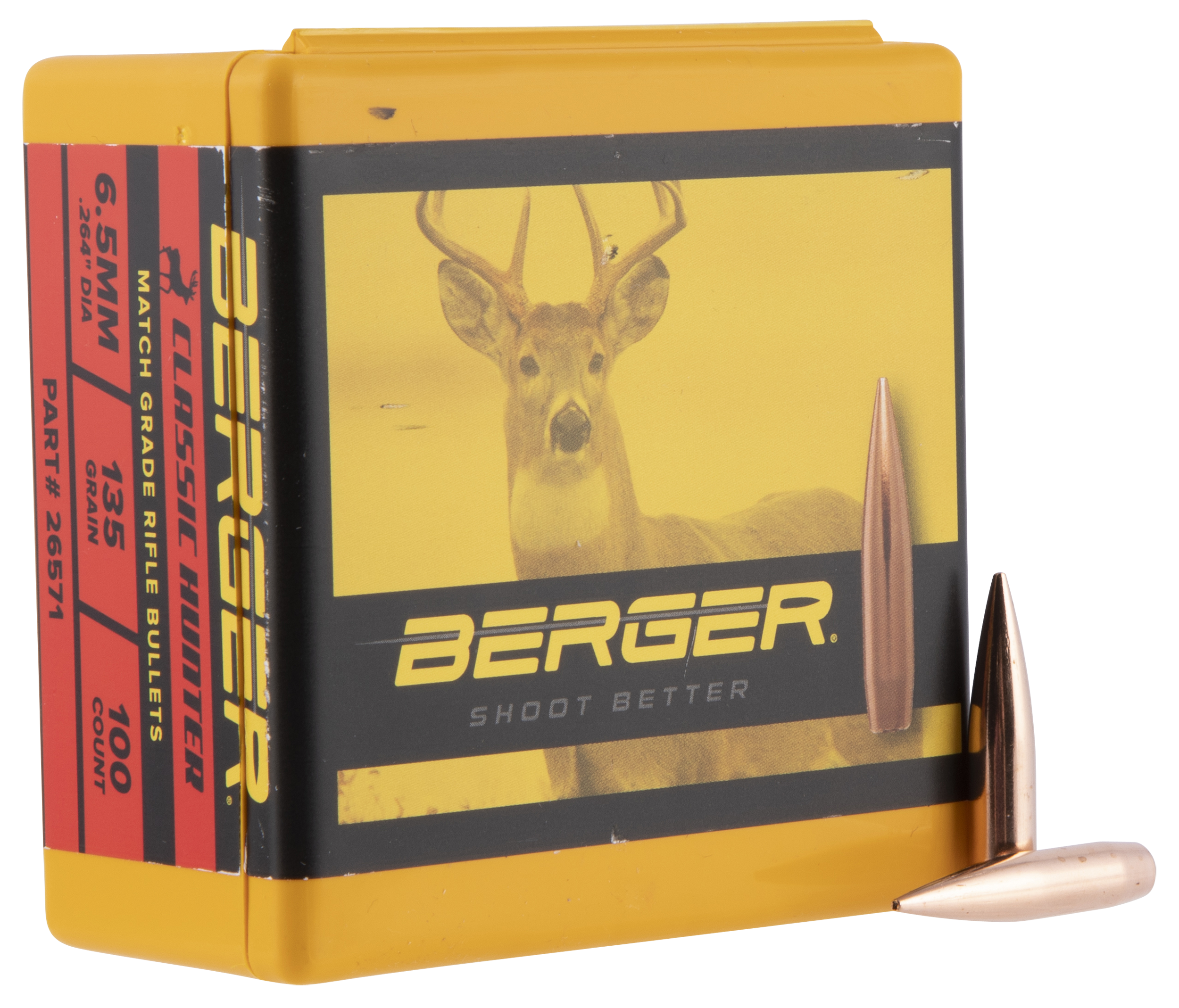 Berger Bullets Classic Hybrid Hunter 6.5 Creedmoor 135gr Boat Tail - 100/Box