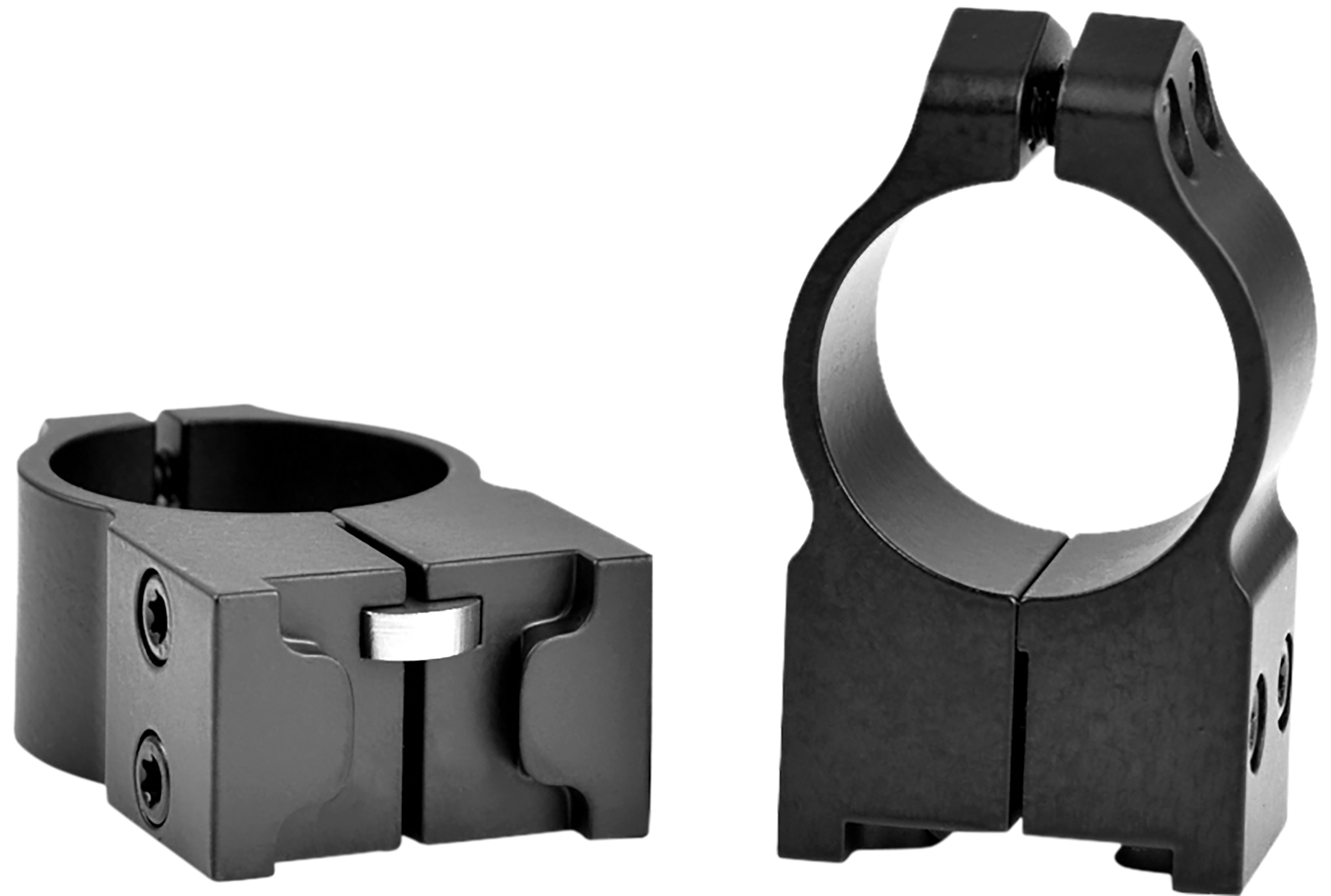 Warne 2R7M Maxima 1 " High 2-Piece Matte Black Steel Scope Rings - Ruger M77/Hawkeye/Super Redhawk