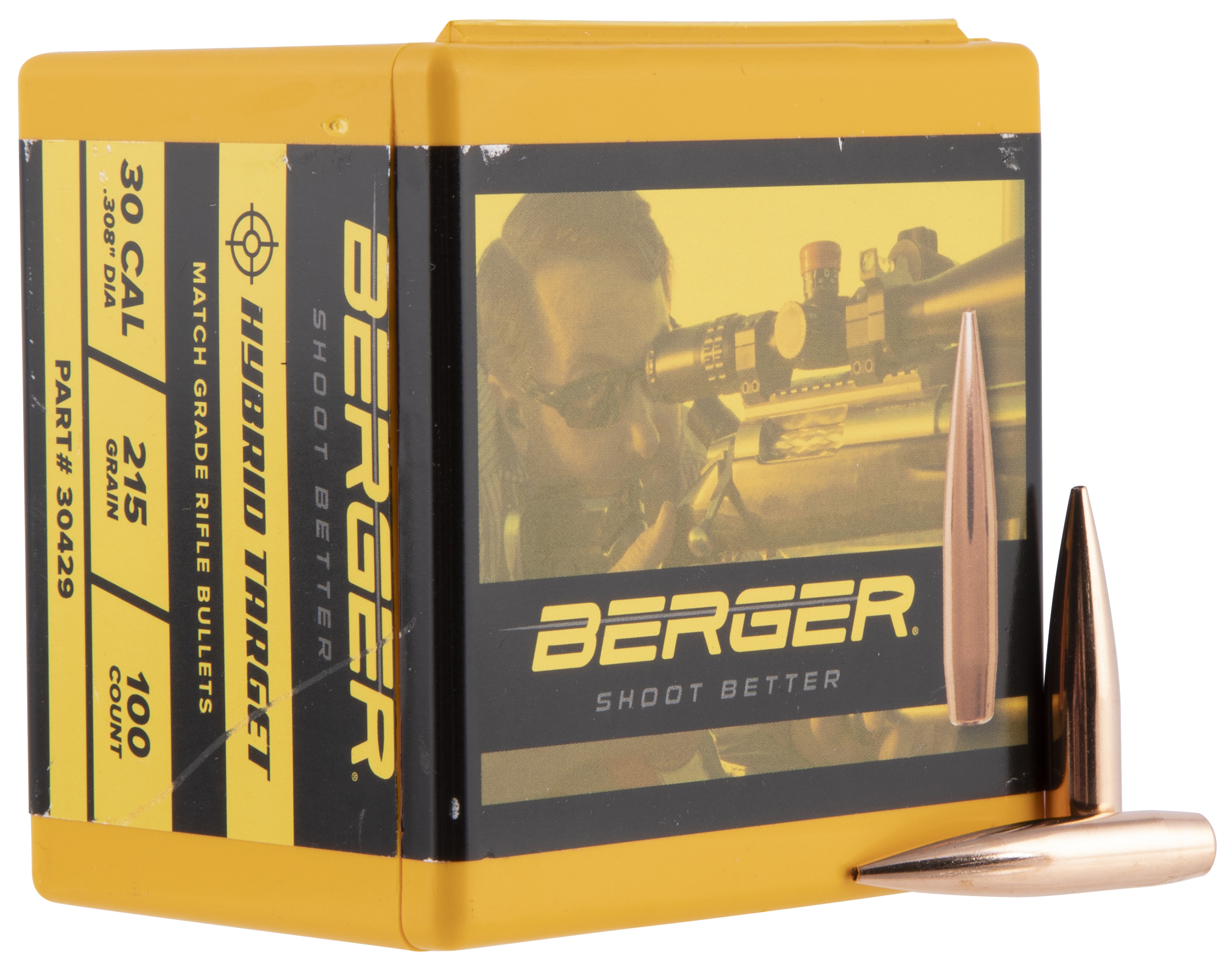Berger Bullets Hybrid Target 30 Cal .308 215gr - 100/Box