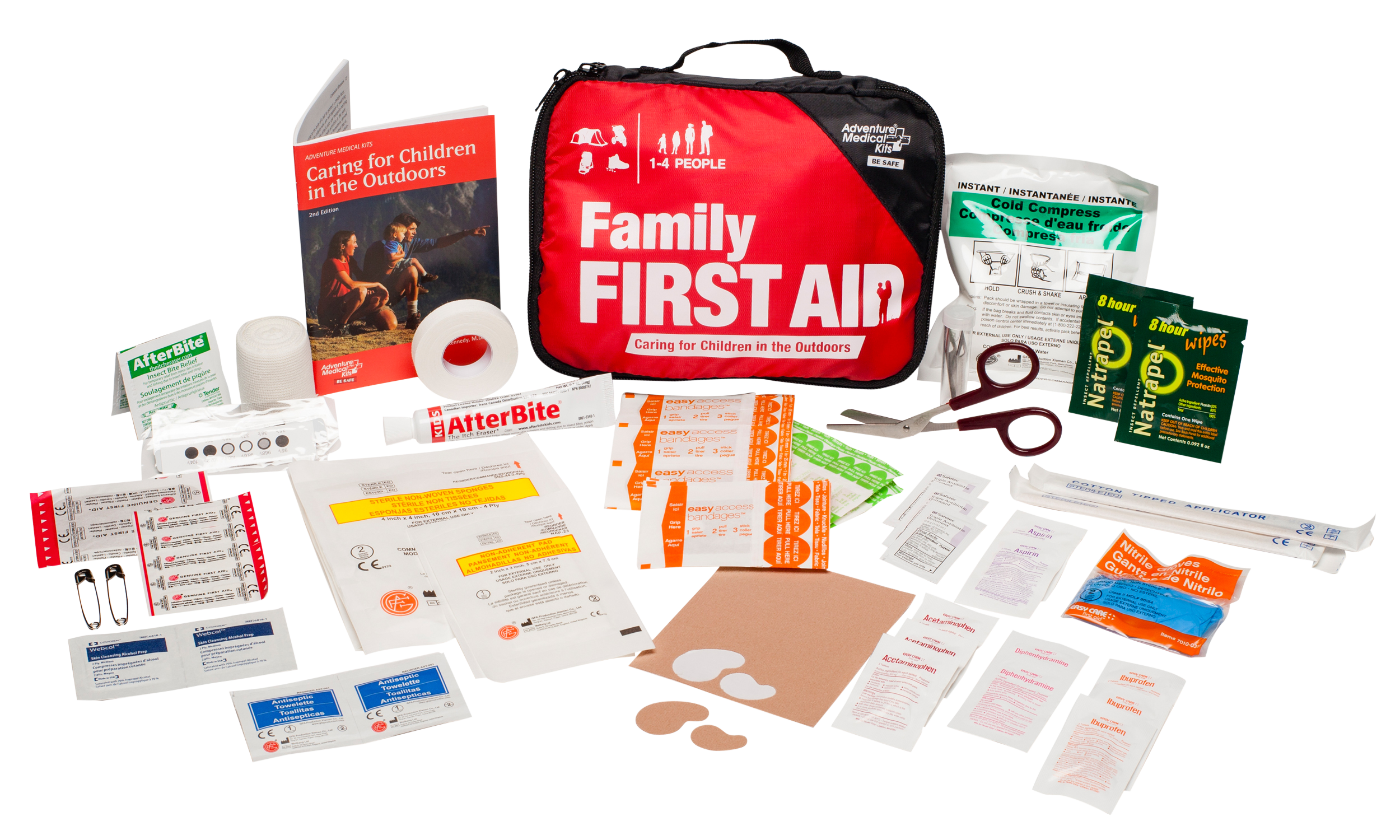 Adventure Medical Kits Adventure Family First Aid Kit 1-3 People - Black/Red