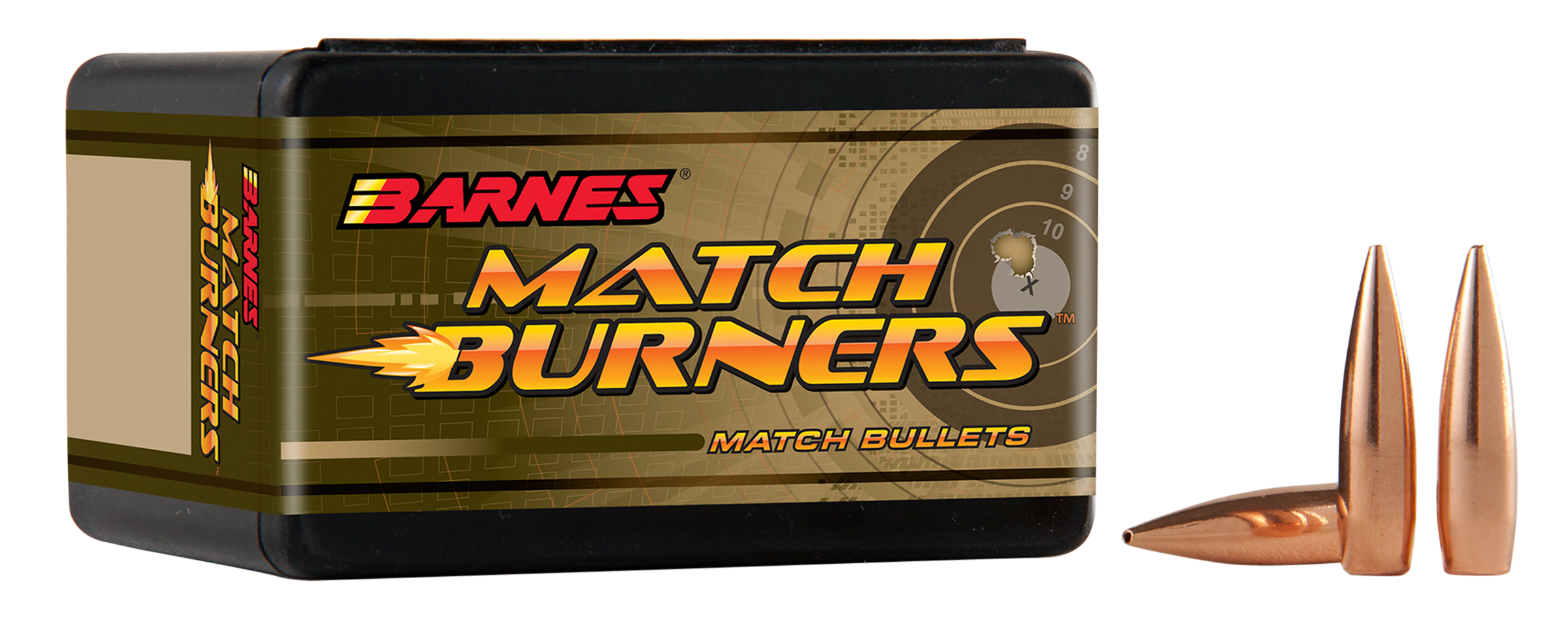 Barnes Bullets Match Burners 22 Cal .224 85 gr Match Burners Boat Tail - 100 Per Box