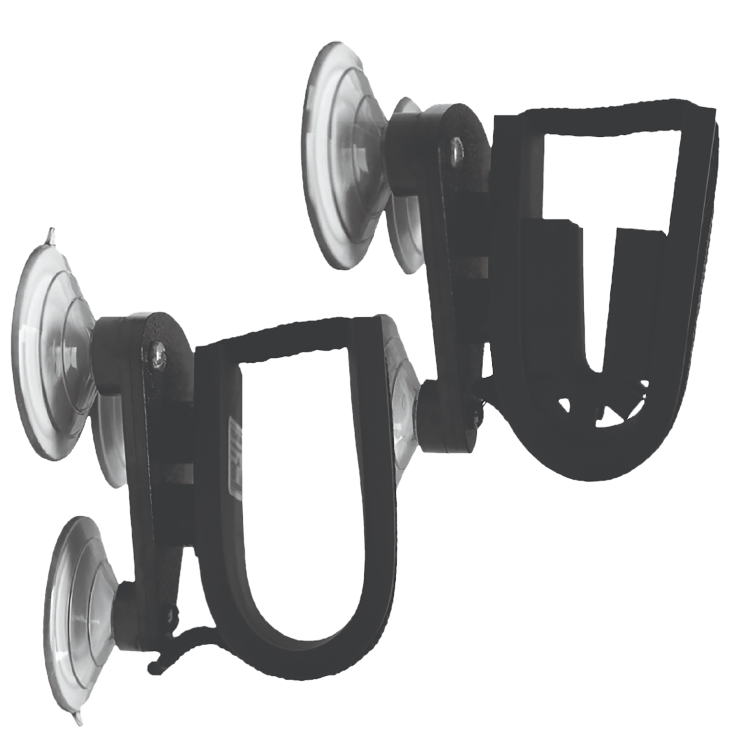 Rugged Gear 10010 Suction Cup Gun Holder Black Metal