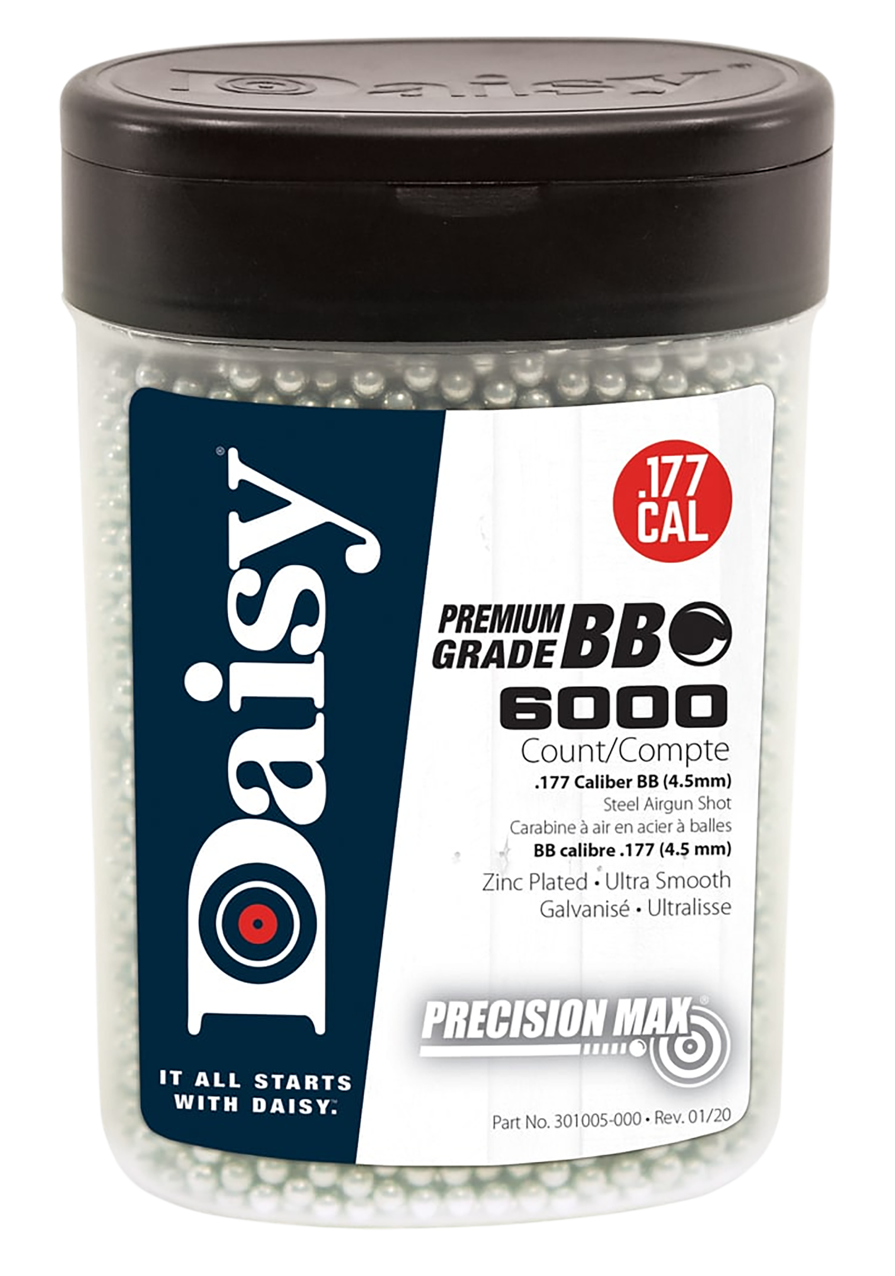 Daisy PrecisionMax .177 BB Zinc-Plated Steel 6000 Count