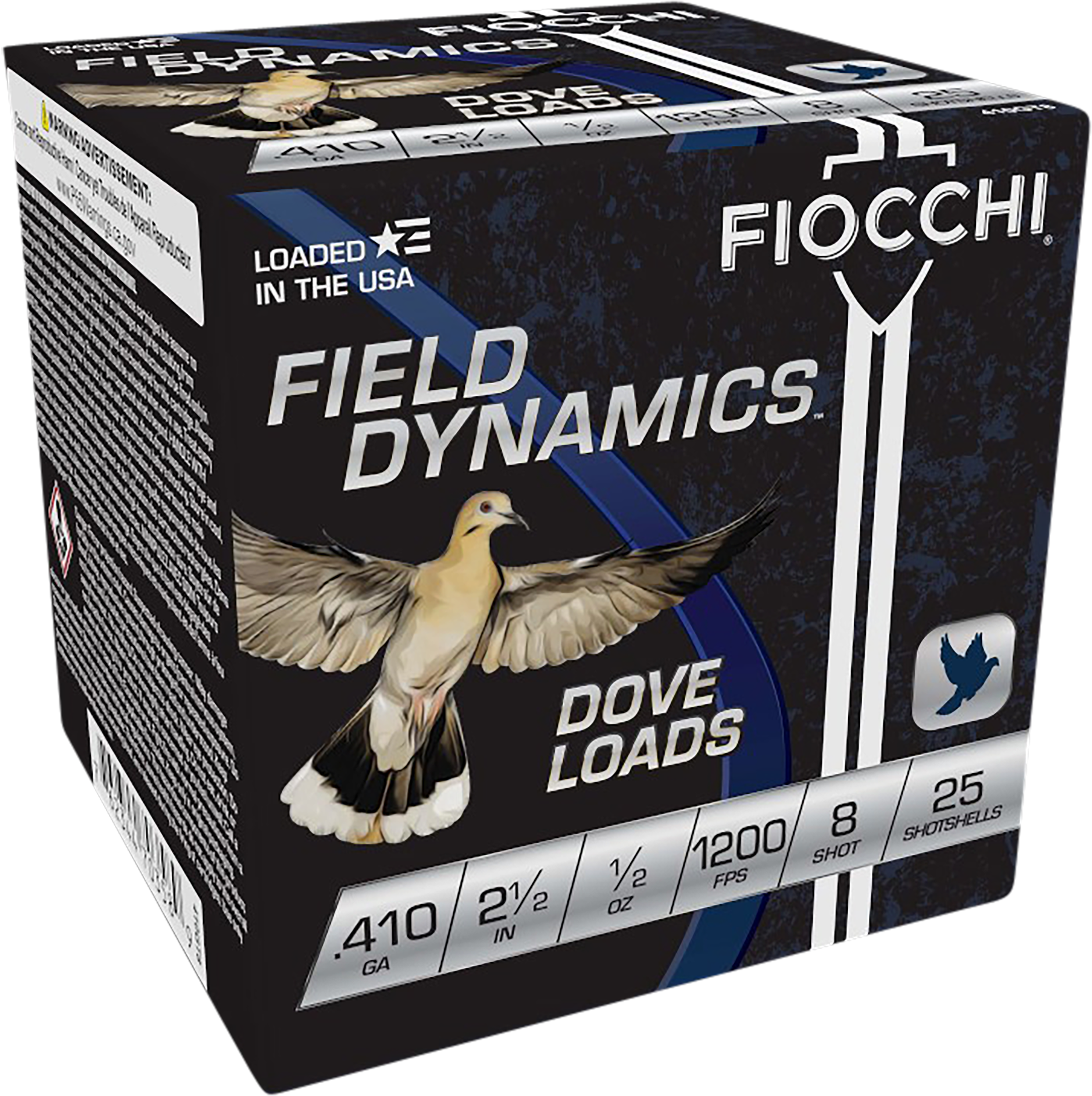 Fiocchi Field Dynamics Dove & Quail 410 Bore 2.5" 1/2oz 8 Shot - Box or Case