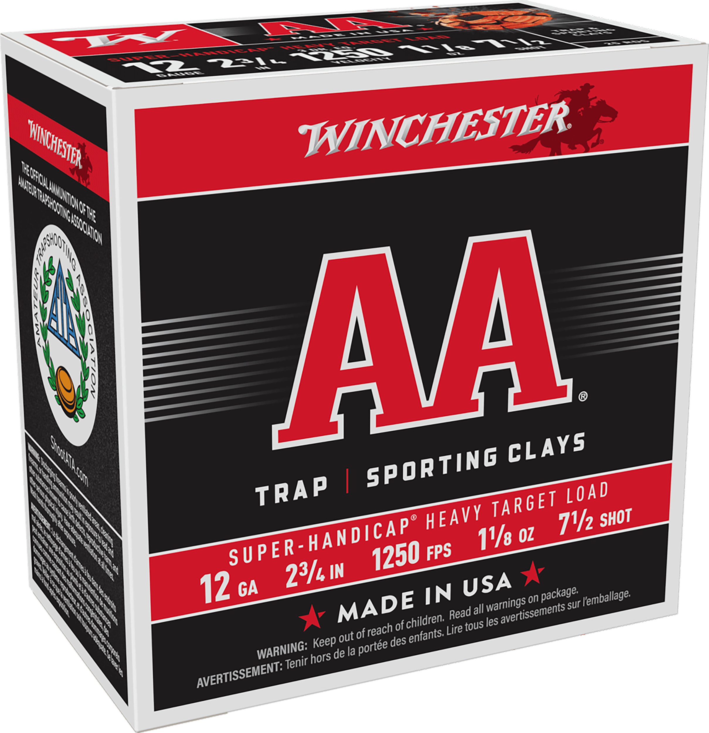 Winchester Ammo AA Super Handicap Heavy Target 12 Gauge 2.75" 1-1/8oz 7.5 Shot - Box or Case