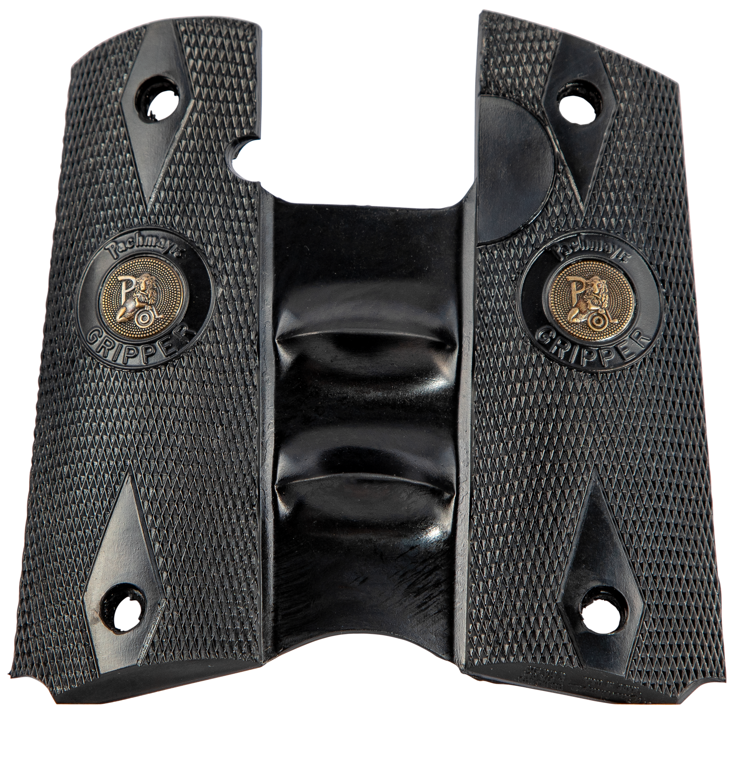 Pachmayr Signature 1911 Pistol Grip Checkered Rubber w/ Finger Grooves Black