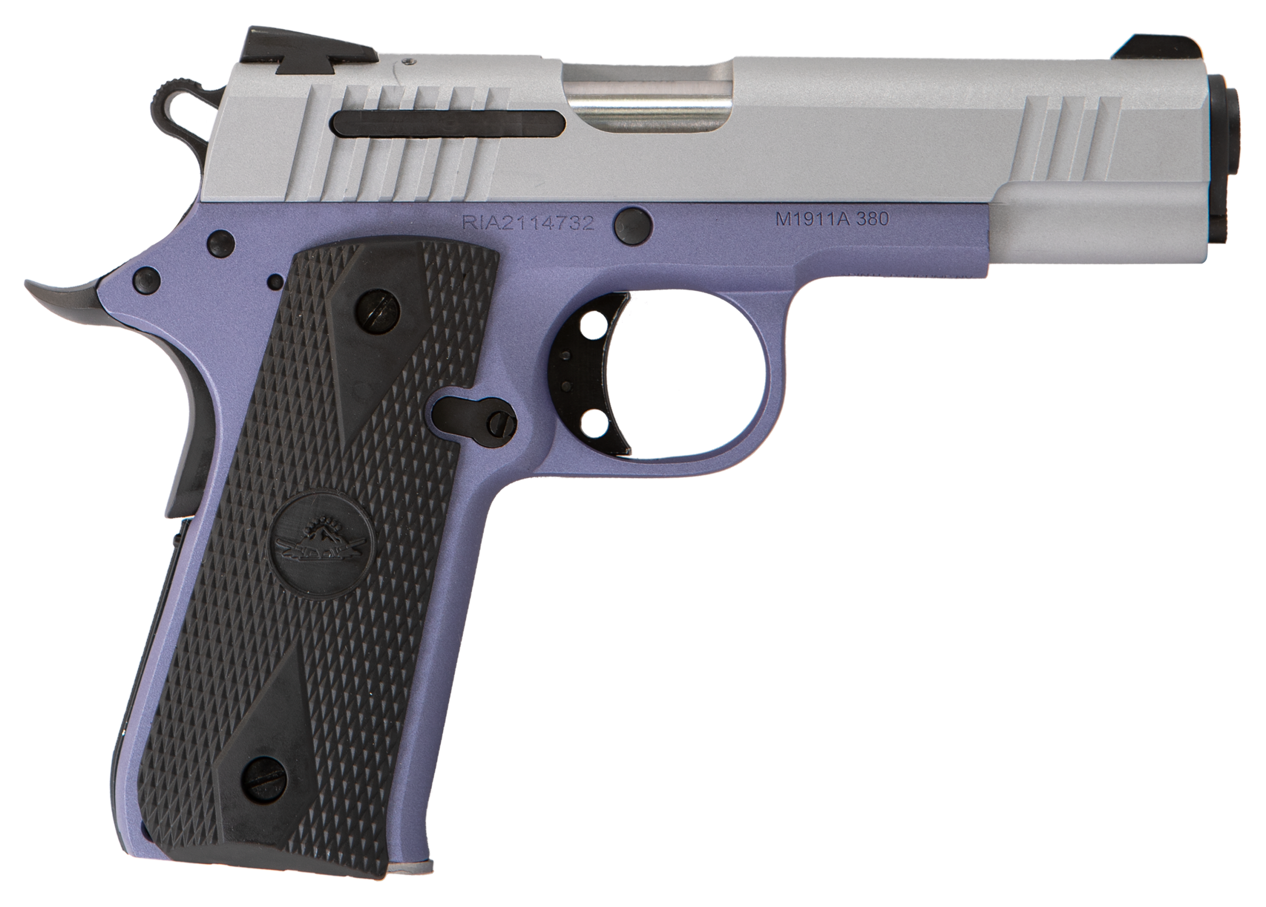 Citadel M1911 Baby Compact 380 ACP 3.75" 7+1 SAO Pistol - Crushed Orchard Cerakote / Silver