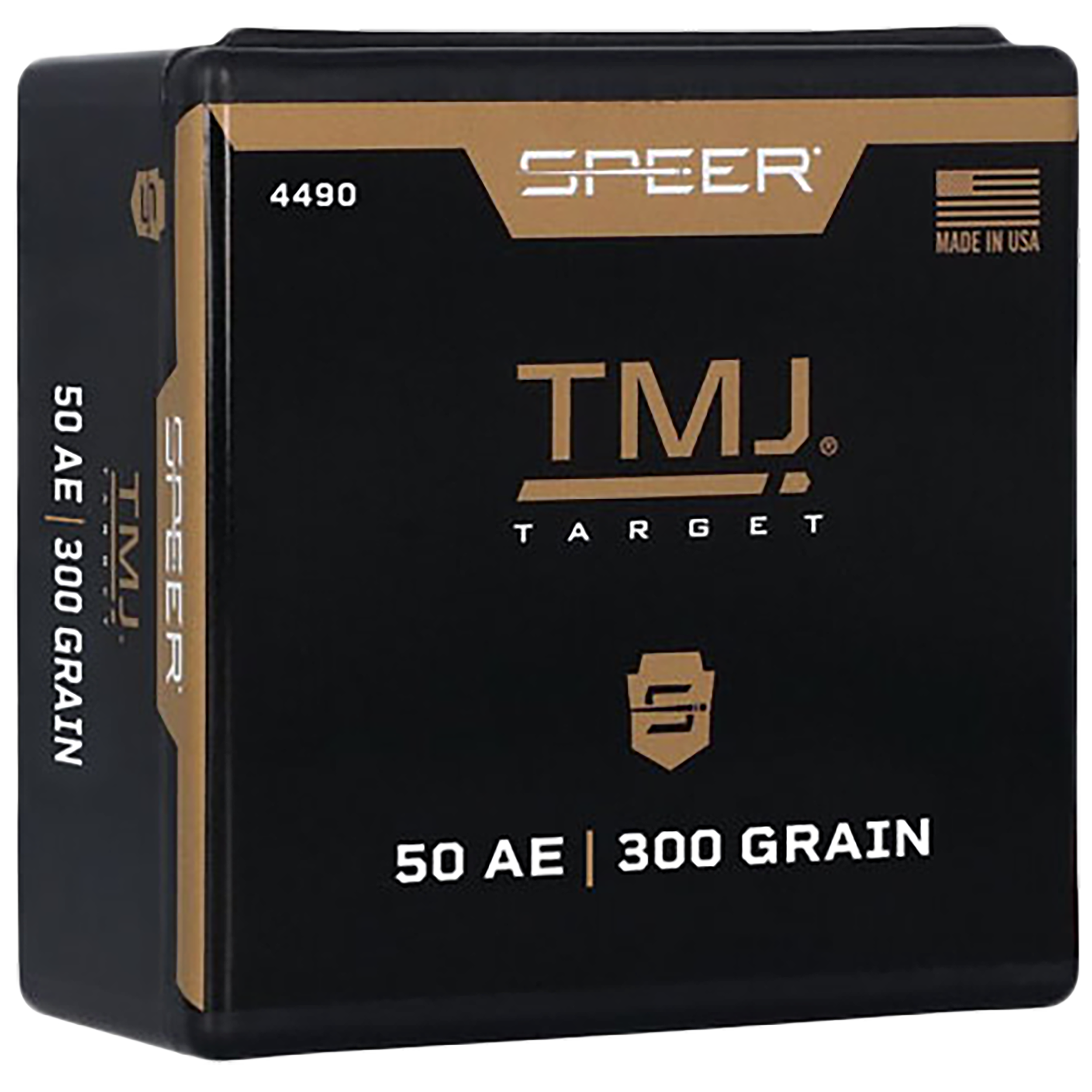 Speer Ammo 4490 TMJ 50 Cal .500 300gr Total Metal Jacket Flat Nose Reloading Bullets - 50/Box