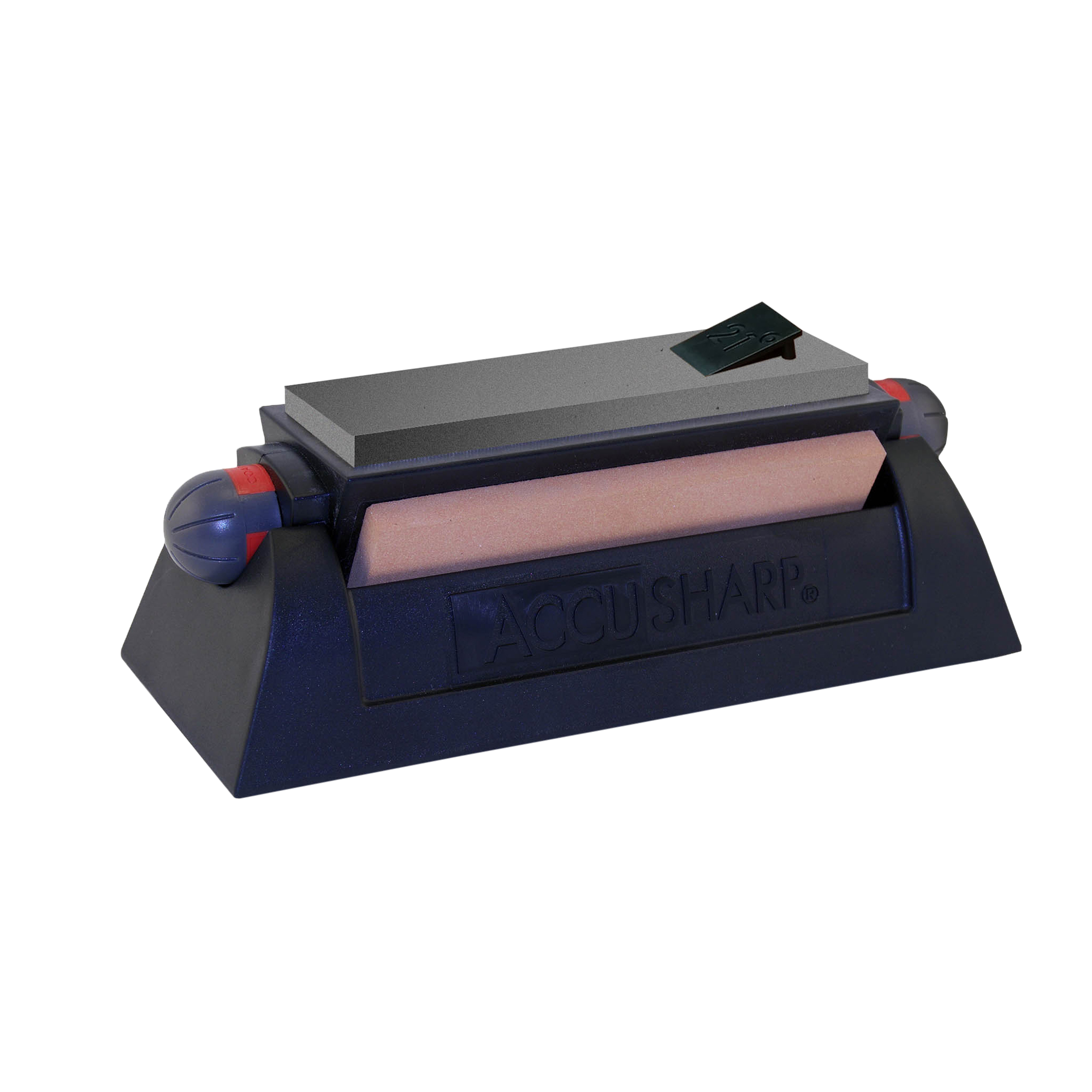 Accusharp 064C Tri-Stone Sharpening System Coarse/Medium/Fine Alumina-Oxide Rubber Handle Black